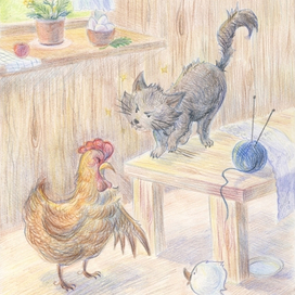 Иллюстрация к сказке Г. Х. Андерсена "Гадкий утёнок"