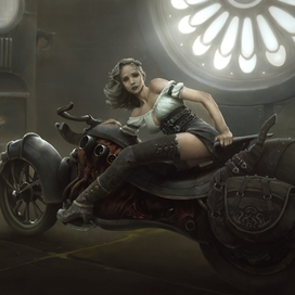 мотоциклистка