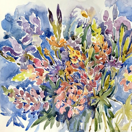 Букет с люпинами 