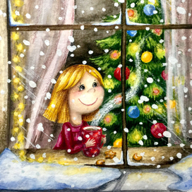 Снег за окном