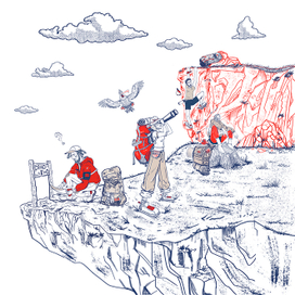 История о путешествие в технике скетч