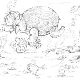 Черепаха Тартилла ("Золотой ключик").