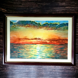 Серия закатов, акварель