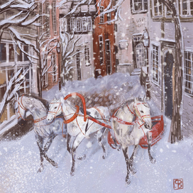 Тройка (новогодняя открытка)