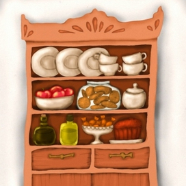 уютный кривой буфетик