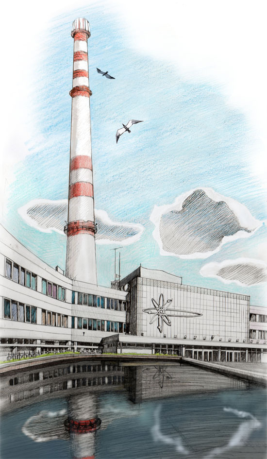 Рисунок для открытки. Заказчик ЛАЭС.