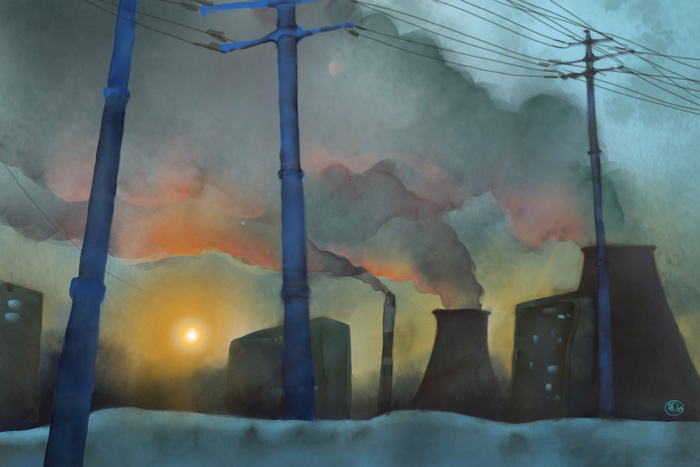 Зима в городе 