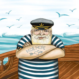 Создание персонажа для упаковки морепродуктов