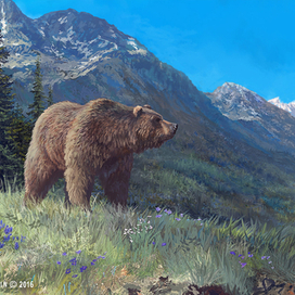 Иллюстрация к книге Д.Кервуда "Гризли"