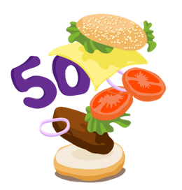 50 hamburger burn