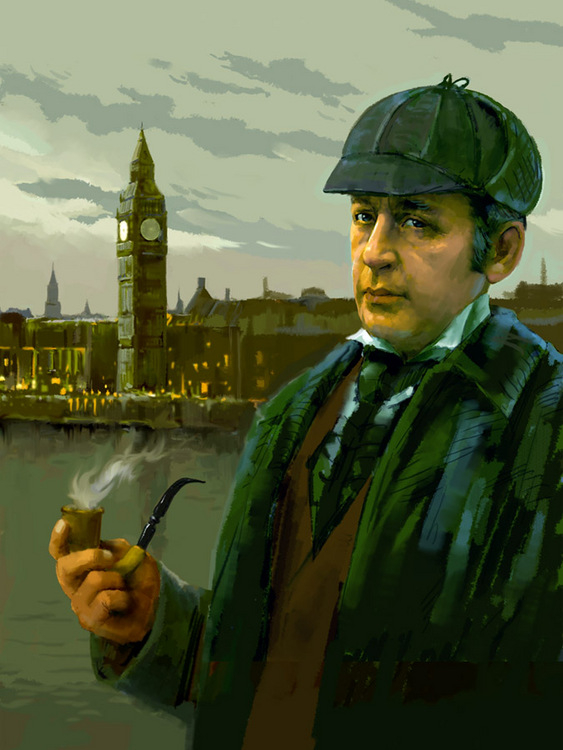 Illustration for the book "Sherlock Holmes 