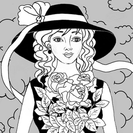 Девушка и букет