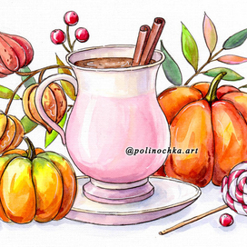 Цветочное чаепитие - Физалис и тыквы