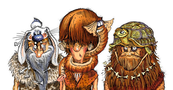 Иллюстрация к книге А. Усачёва «Первобытная история», издательство «Азбука», 2015 г.