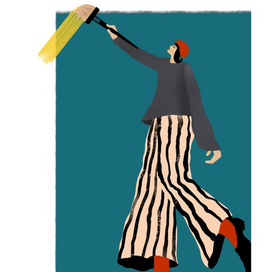 В творческом порыве