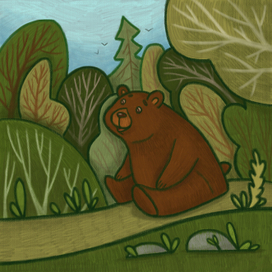 Мишка в лесу