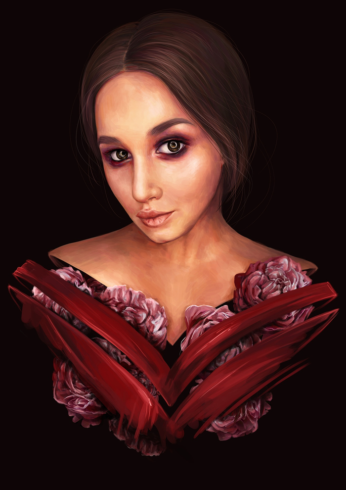 Девушка в красном