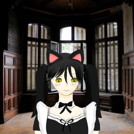 Девушка горничная в стиле аниме