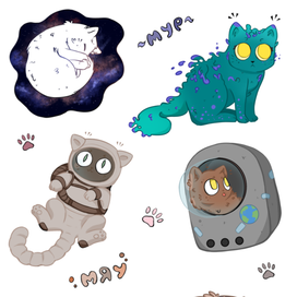 Стикерпак "Космокотэ"