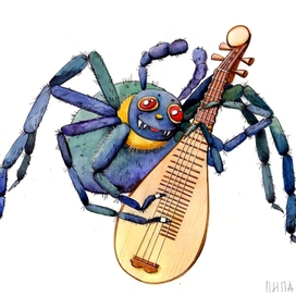 Паук и пипа