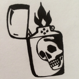 эскиз тату огоньку