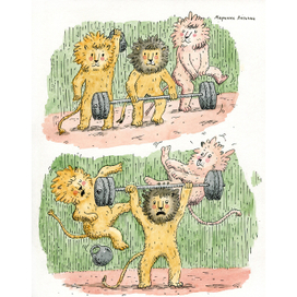 Львятки в спортзале