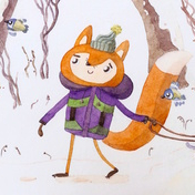 Лисёнок Ясик и синички