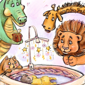 Открытка. с рождением дочурки.