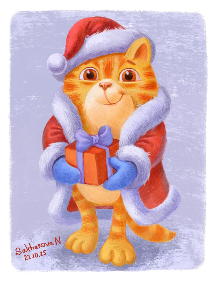 Новогодний кот