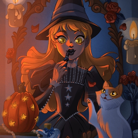 Вечернее свидание ведьмочки