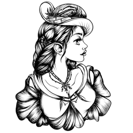 Девушка в шляпке 