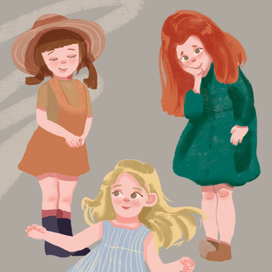 Дети девочки скетчинг