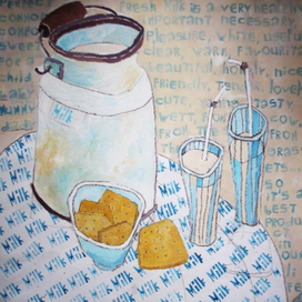 Молоко и печенье