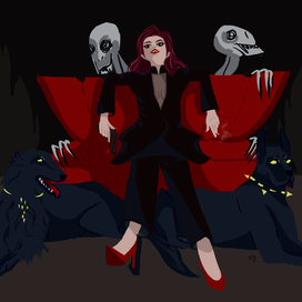 Девушка с собаками