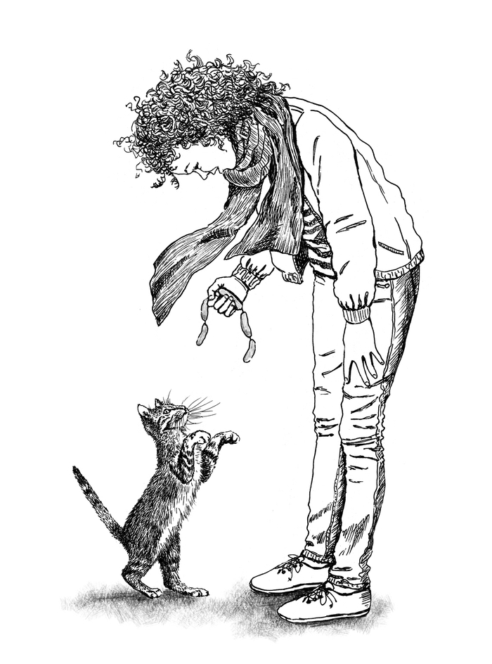 Иллюстрация к книге "Кошкин город. Бродячие истории". Издательство Аквилегия-М. Автор Надея Ясминска