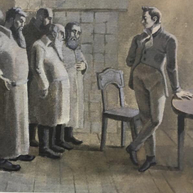 Серия иллюстраций к комедии Н.Гоголя "Ревизор".