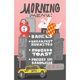 рекламный плакат для кофейни