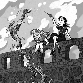 Иллюстрация к книге "Сила Полли Пендл"