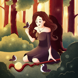 Дева, которая покровительствует птицам и носит волшебный посох