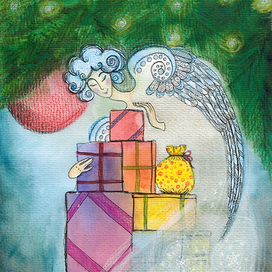 Ангел-дух новогодних подарков