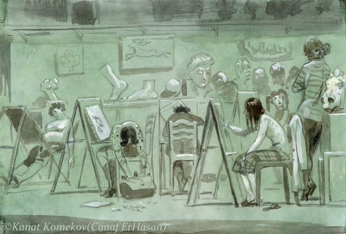 Занятия по рисунку. 