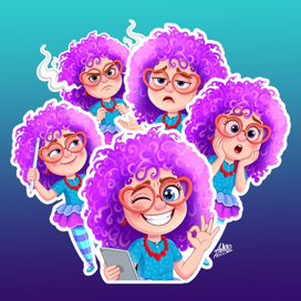 Персонализированный стикерпак "Вайлет" 