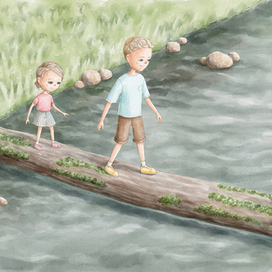 Иллюстрация для книги "First to be big"