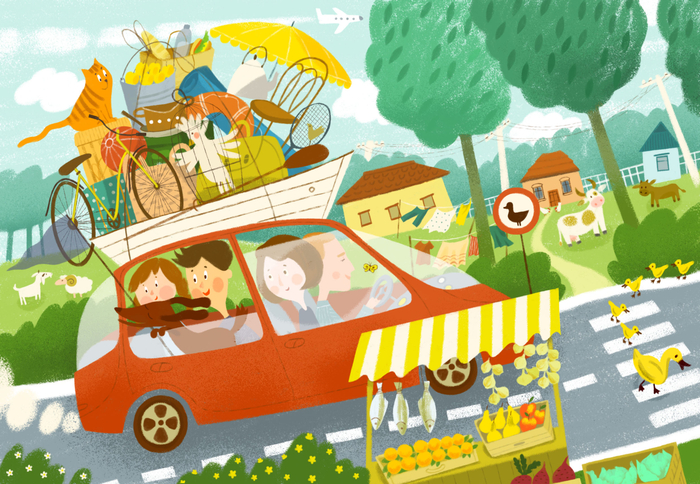 поездка на машине