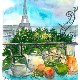 завтрак в Париже