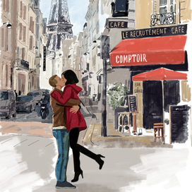 Поцелуй в Париже
