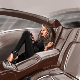 Девушка в машине