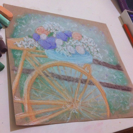 Велосипед с цветами