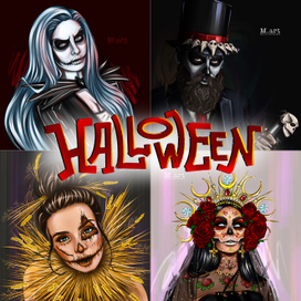 Леттеринг на Halloween 