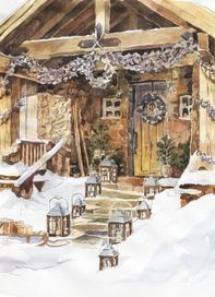 Cosy christmas exterior